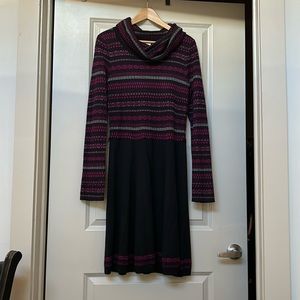 Fit and flare sweater dress
